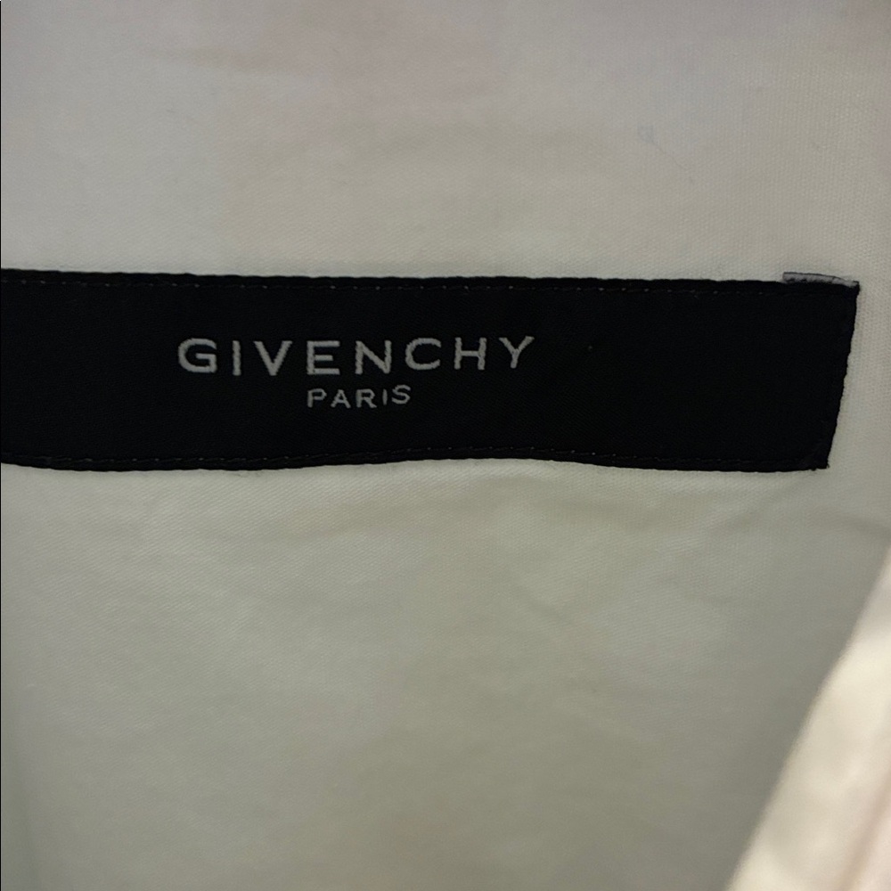 Givenchy White Shirt with Black and Blue stunning Design of crows. Unique - Picture 4 of 11